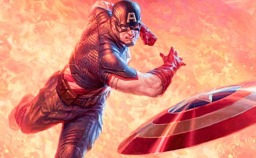 Captain America MTG card from the Secret Lair drop